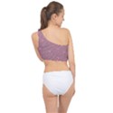 Triangle Background Abstract Spliced Up Bikini Top  View2
