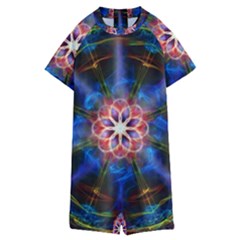 Mandala Pattern Kaleidoscope Kids  Boyleg Half Suit Swimwear