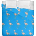 Flamenco Birds Exotic Nice Pink Duvet Cover Double Side (King Size) View2