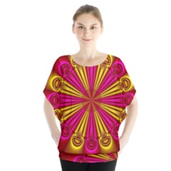 Abstract Art Fractal Modern Art Batwing Chiffon Blouse