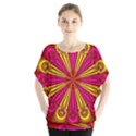 Abstract Art Fractal Modern Art Batwing Chiffon Blouse View1