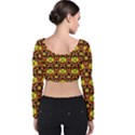ABSTRACT-A-9 Velvet Long Sleeve Crop Top View2