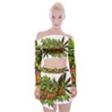 Cannabis Hemp Hashish Illegal Drug Trade Rasta Off Shoulder Top with Mini Skirt Set View1