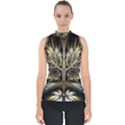 Roots Abstract Sectors Layers Colors Mock Neck Shell Top View1