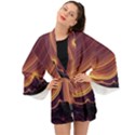 Lines Stripes Background Abstract Long Sleeve Kimono View1