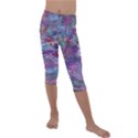 Stains Circles Watercolor Colorful Abstract Kids  Lightweight Velour Capri Leggings  View1