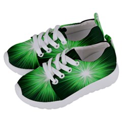Green Blast Background Kids  Lightweight Sports Shoes by Mariart
