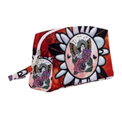 Wonderful Fairy With Butterflies And Roses Wristlet Pouch Bag (medium) by FantasyWorld7