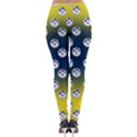 English Breakfast Yellow Pattern Blue Ombre Lightweight Velour Leggings View2
