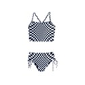 Illusion Checkerboard Black And White Pattern Girls  Tankini Swimsuit View1