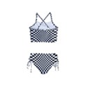Illusion Checkerboard Black And White Pattern Girls  Tankini Swimsuit View2