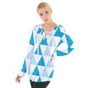 Abstract Modern Background Blue Tie Up Tee View1