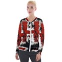 British Flag Velour Zip Up Jacket View1