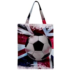 Soccer Ball With Great Britain Flag Zipper Classic Tote Bag by Vaneshart