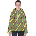 Diagonal stripes                                           Women s Hooded Puffer Jacket View1