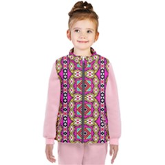 Red Rhombus And Other Shapes                                            Kid s Puffer Vest