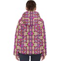 Red rhombus and other shapes                                            Women s Hooded Puffer Jacket View2