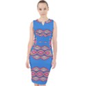 Shapes chains on a blue background                                                Midi Bodycon Dress View1