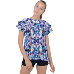Abstract 22 Ruffle Collar Chiffon Blouse