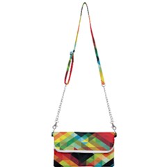 Pattern Colorful Geometry Abstract Wallpaper Mini Crossbody Handbag