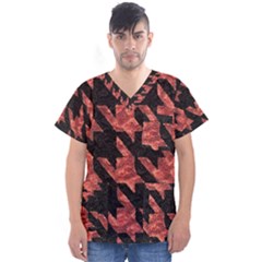 Fabric Pattern Dogstooth Men s V-neck Scrub Top