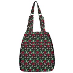 Girl With Green Hair Pattern Brown Floral Center Zip Backpack by snowwhitegirl