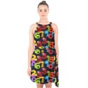 Mathematics Halter Collar Waist Tie Chiffon Dress View1