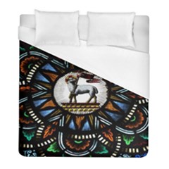 Spain Catalonia Montserrat Church  Stained Glass Duvet Cover (full/ Double Size)