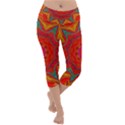 Background Pattern Surface Texture Lightweight Velour Capri Yoga Leggings View1