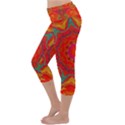 Background Pattern Surface Texture Lightweight Velour Capri Yoga Leggings View2