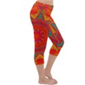 Background Pattern Surface Texture Lightweight Velour Capri Yoga Leggings View3