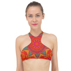 Background Pattern Surface Texture High Neck Bikini Top