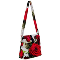 Roses 1 1 Zipper Messenger Bag by bestdesignintheworld