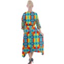 Pop Art  Quarter Sleeve Wrap Front Maxi Dress View2