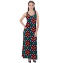 Pattern  Sleeveless Velour Maxi Dress View1