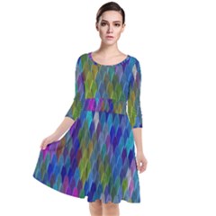 Background  Quarter Sleeve Waist Band Dress