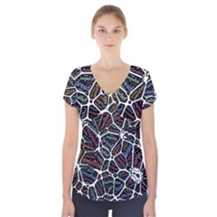 Mental Human Experience Mindset Short Sleeve Front Detail Top