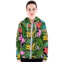 Tropical Greens Women s Zipper Hoodie View1