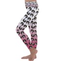 Retro Girl Daisy Chain Pattern Kids  Lightweight Velour Classic Yoga Leggings View2