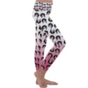 Retro Girl Daisy Chain Pattern Kids  Lightweight Velour Classic Yoga Leggings View3