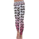 Retro Girl Daisy Chain Pattern Kids  Lightweight Velour Classic Yoga Leggings View4