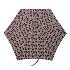 Retro Girl Daisy Chain Pattern Light Pink Mini Folding Umbrellas by snowwhitegirl