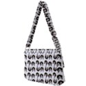 Retro Girl Daisy Chain Pattern White Full Print Messenger Bag View2