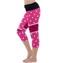 Polka Dots Two Times 2 Black Capri Yoga Leggings View2