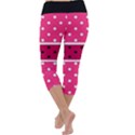 Polka Dots Two Times 2 Black Capri Yoga Leggings View4