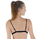 Polka Dots Two Times 2 Black Tie Up Cut Bikini Top View2
