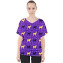 Elegant pugs V-Neck Dolman Drape Top View1