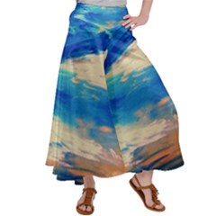 Skydiving 1 1 Satin Palazzo Pants