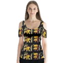 Aztec 9 Butterfly Sleeve Cutout Tee  View1