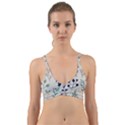 Dark Tone Plant Pattern Wrap Around Bikini Top View1